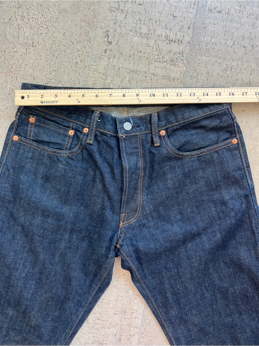 Gap 1969 Kaihara Japanese Selvedge Denim Jeans Straight 32x30 Dark Wash - Picture 10 of 14